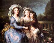 Charles Lebrun Marquise de Roug with Her Sons Alexis and Adrien oil